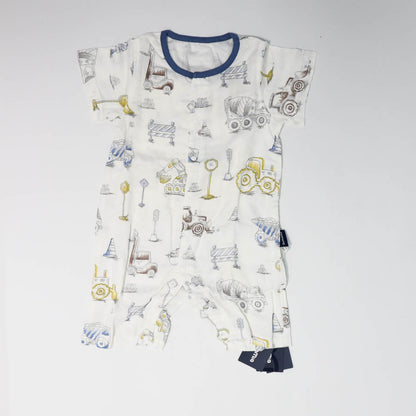 Domia Silky Bamboo Short Sleeve Baby Romper Engineering Team L80 48-1996005559605792769