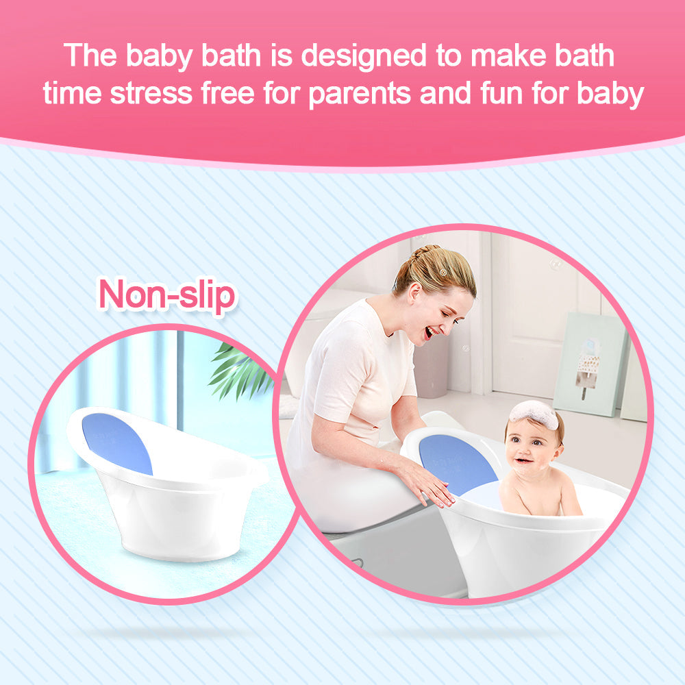 Blue Baby Bath With Backrest & Bum Bump Support-1996005520674263048