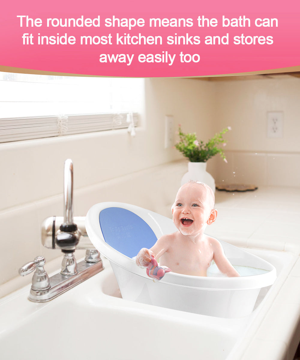 Blue Baby Bath With Backrest & Bum Bump Support-1996005520674263044