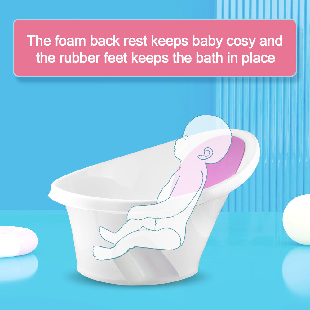 Pink Baby Bath With Backrest & Bum Bump Support-1996005520854618114