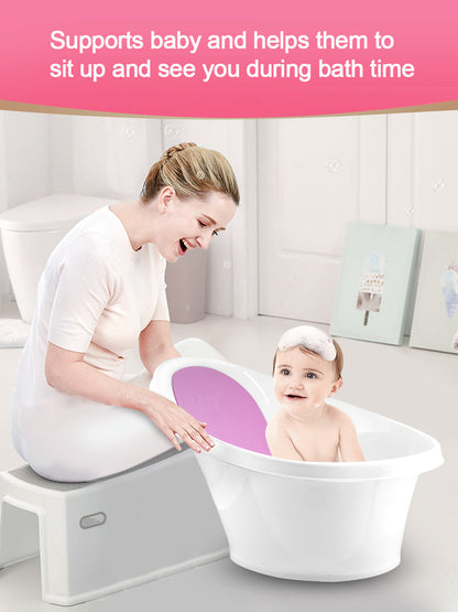 Pink Baby Bath With Backrest & Bum Bump Support-1996005520854618115