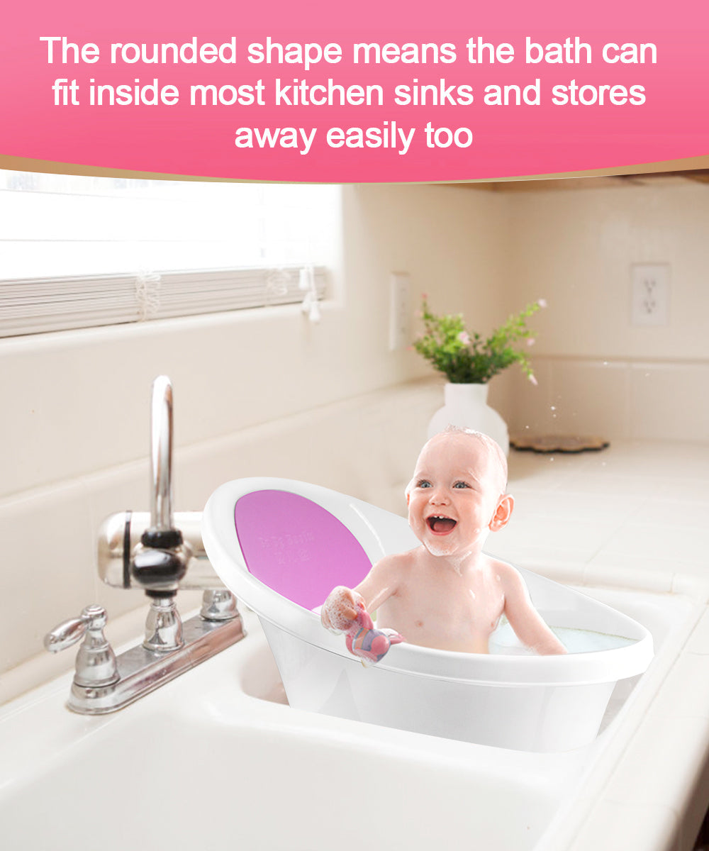 Pink Baby Bath With Backrest & Bum Bump Support-1996005520854618116