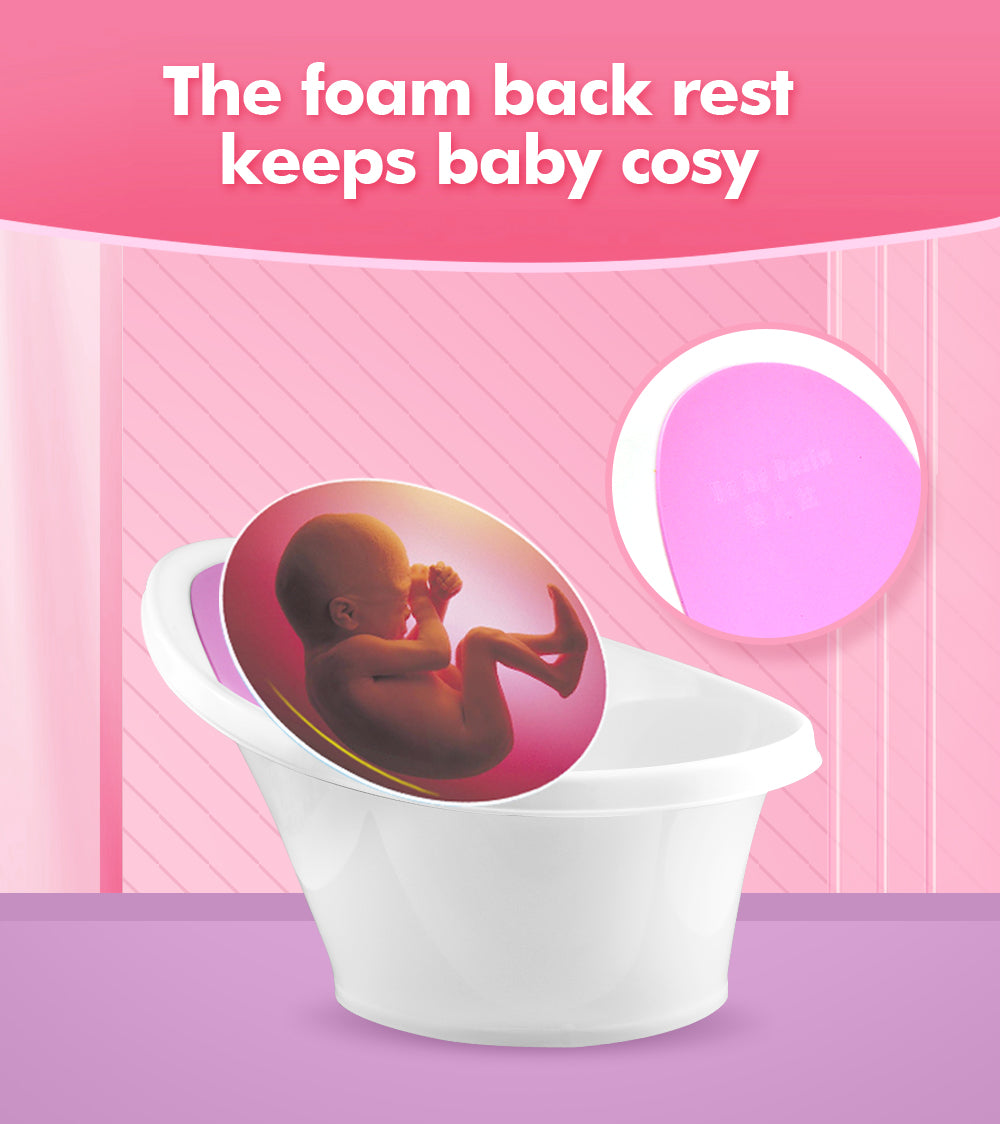 Pink Baby Bath With Backrest & Bum Bump Support-1996005520854618118