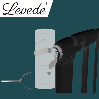 Levede Baby Safety Gate U Style Adaptor Black-1973194018615595015