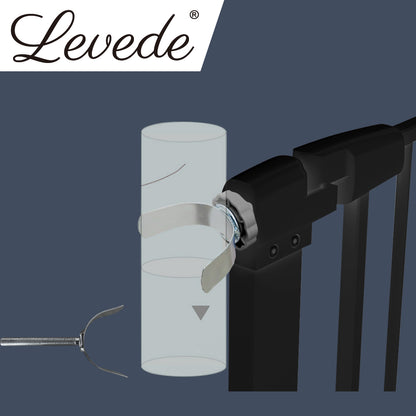 Levede Baby Safety Gate U Style Adaptor Black-1973194018615595014