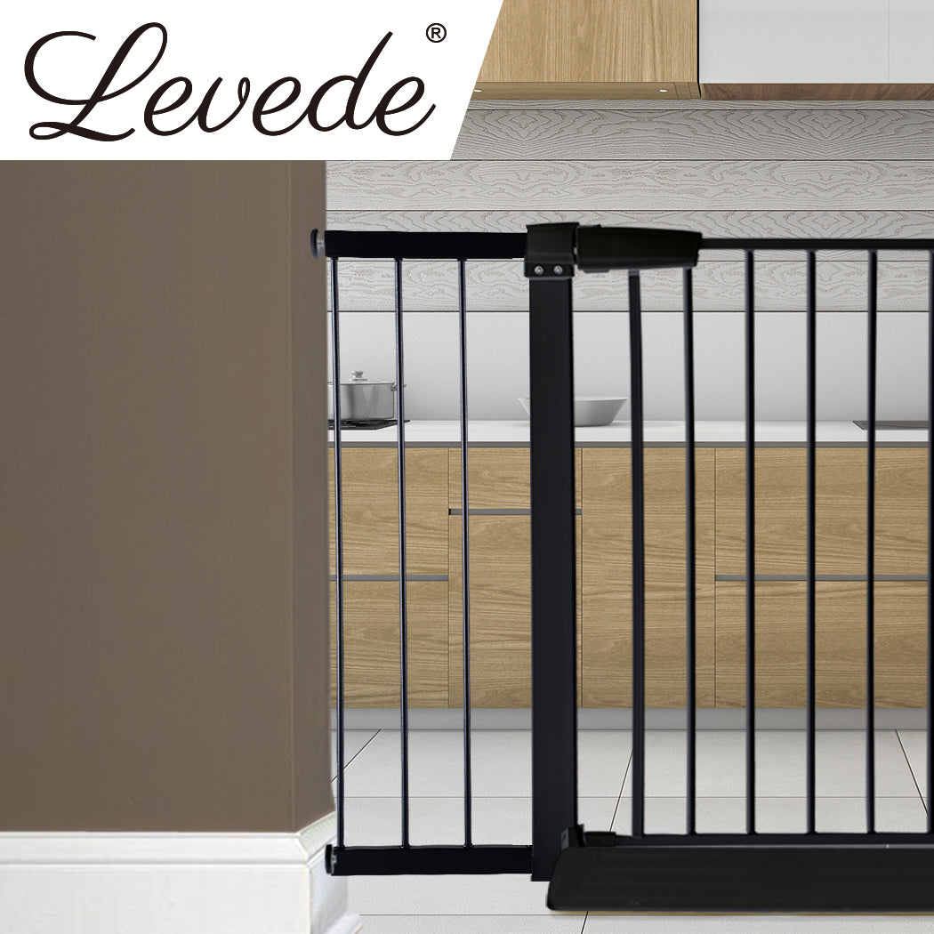 Levede Baby Safety Gate Adjustable Pet Black 20cm Extension-1973194019416707078