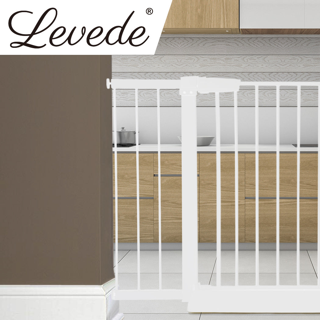 Levede Baby Safety Gate Adjustable Pet White 20cm Extension-1975420518031036422