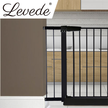 Levede Baby Safety Gate Adjustable Pet Black 10cm Extension-1973194018988888070