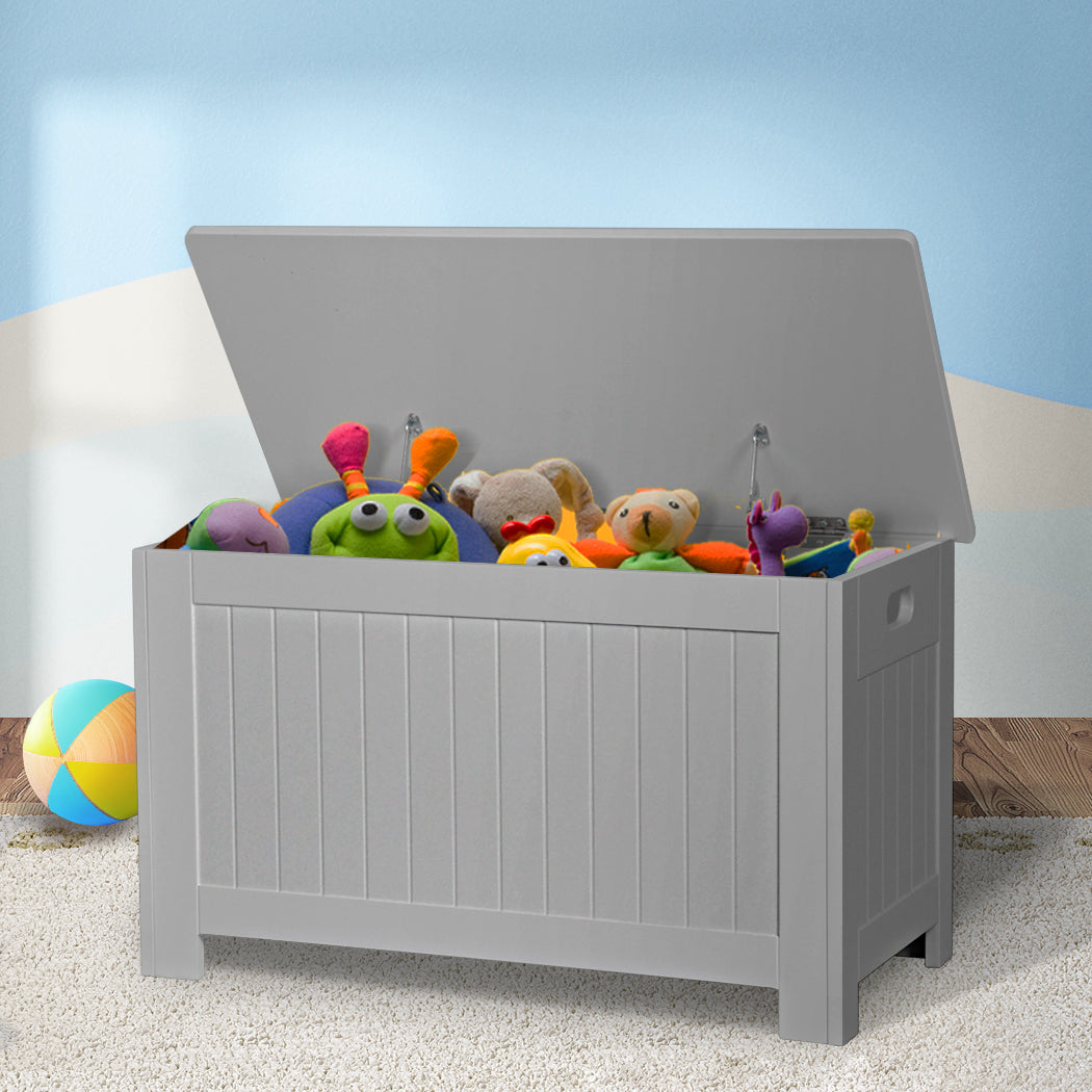 Levede Kids Toy Box Storage Chest Cabinet Grey-1973193727803527175