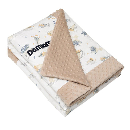 Domimia Thick Padded Minky Cotton Kids Blanket - 2.5 tog Wildflower Boquet-1973194146407649284