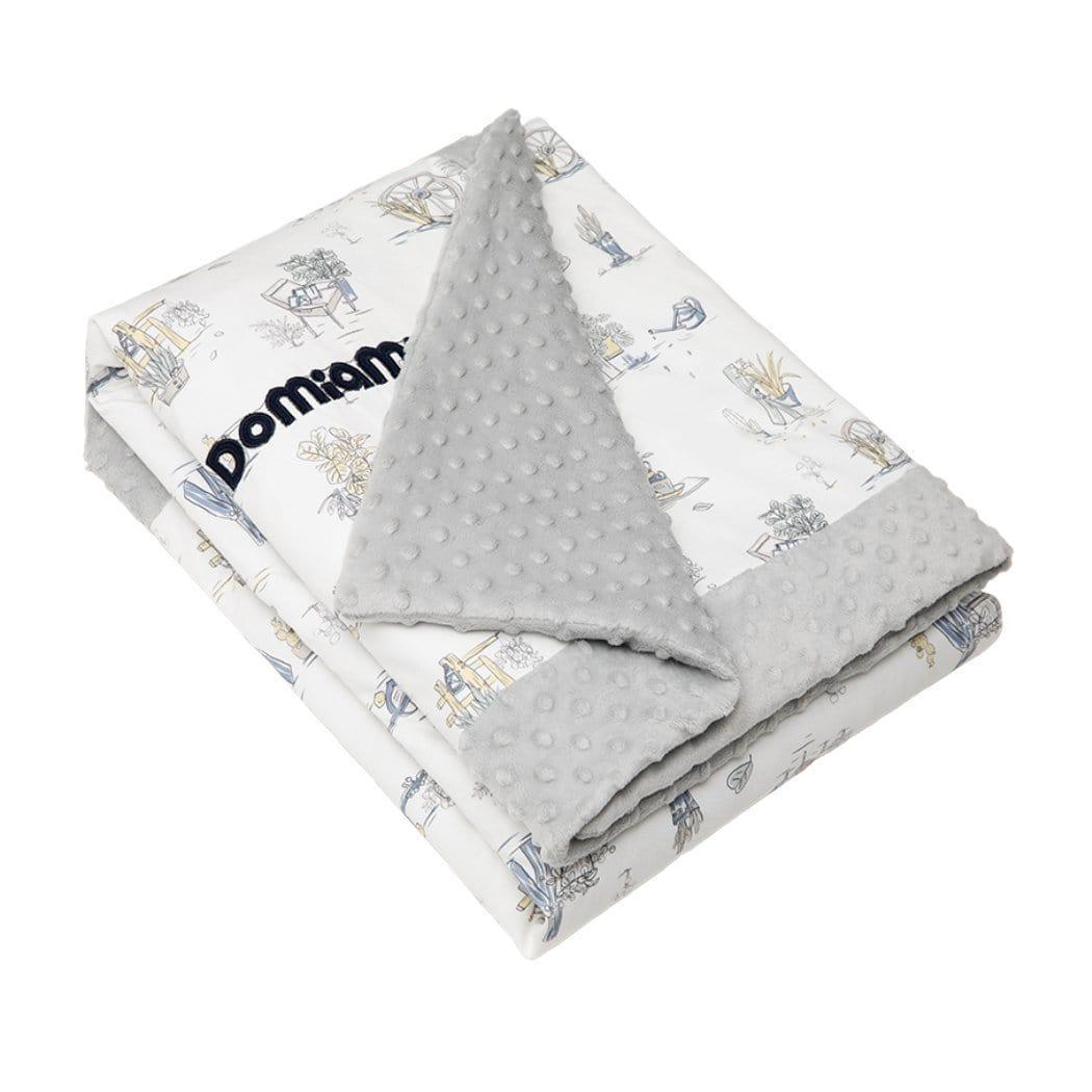 Domimia Thick Padded Minky Cotton Kids Blanket - 2.5 tog Wildflower Boquet-1973194146407649286