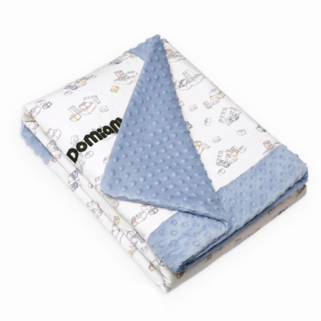 Domimia Thick Padded Minky Cotton Kids Blanket - 2.5 tog Wildflower Boquet-1973194146407649287