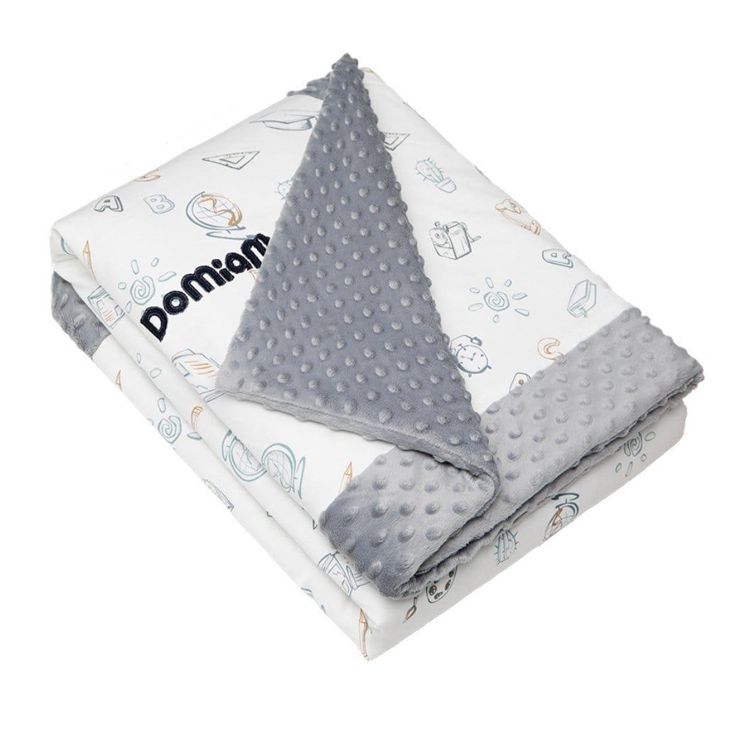 Domimia Thick Padded Minky Cotton Kids Blanket - 2.5 tog Wildflower Boquet-1973194146407649289