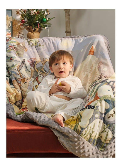 Domimia Thick Padded Minky Dot Cotton Kids Blanket 2.5tog-Limited Edition-1973194203978665988