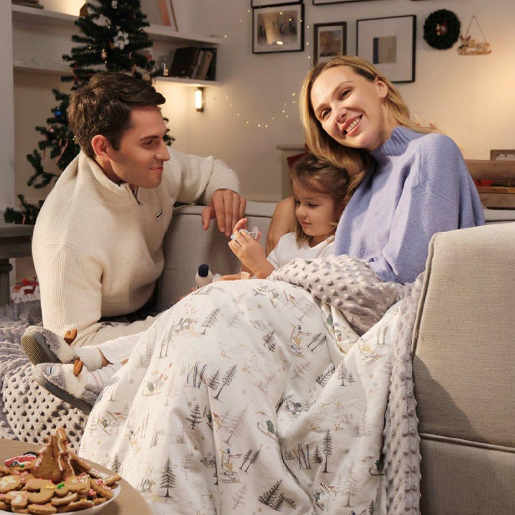 Domimia Thick Padded Minky Dot Cotton Kids Blanket 2.5tog-Limited Edition-1973194203978665989