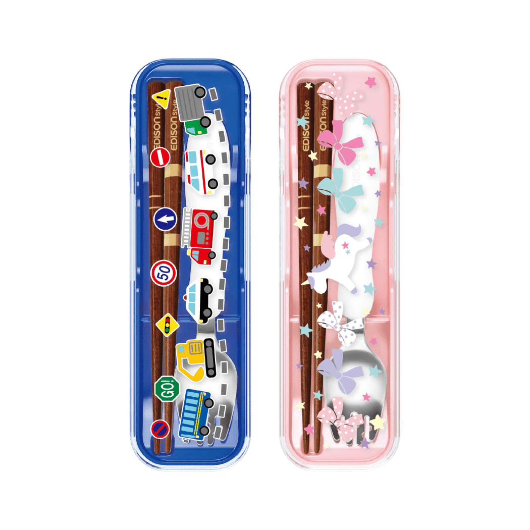 EDISON mama Portable Spork Set with Case Unicorn-1973194096952610817