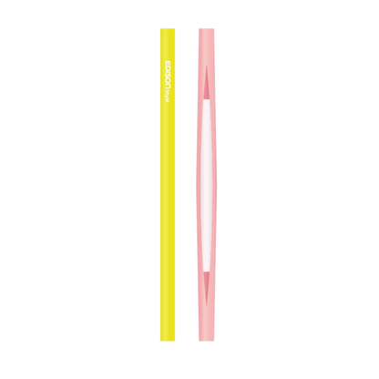 EDISON mama Resealable Silicone Zipper Straw Pink/Yellow-1973194095748845574