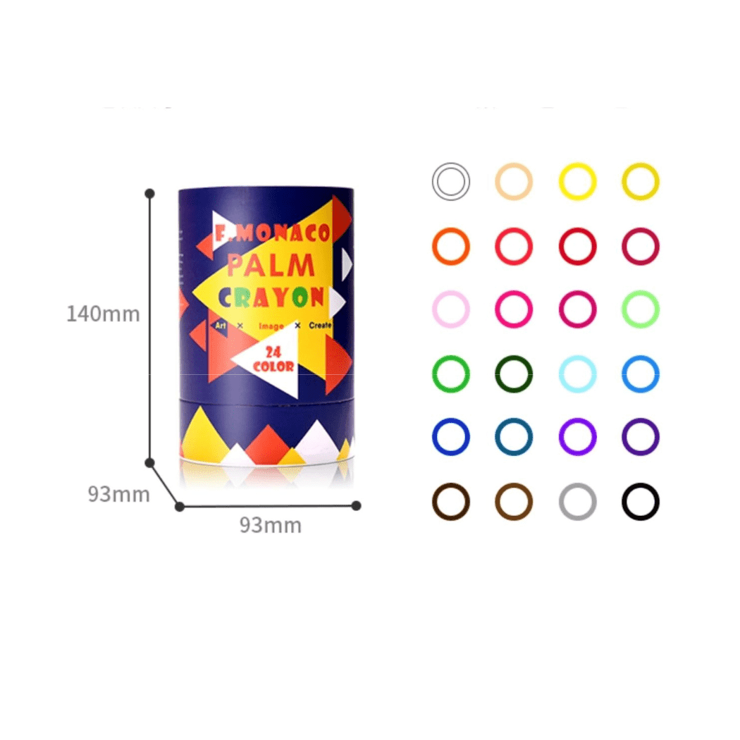 Flower Monaco Palmy Crayons 16 Colours-1973194101914472456