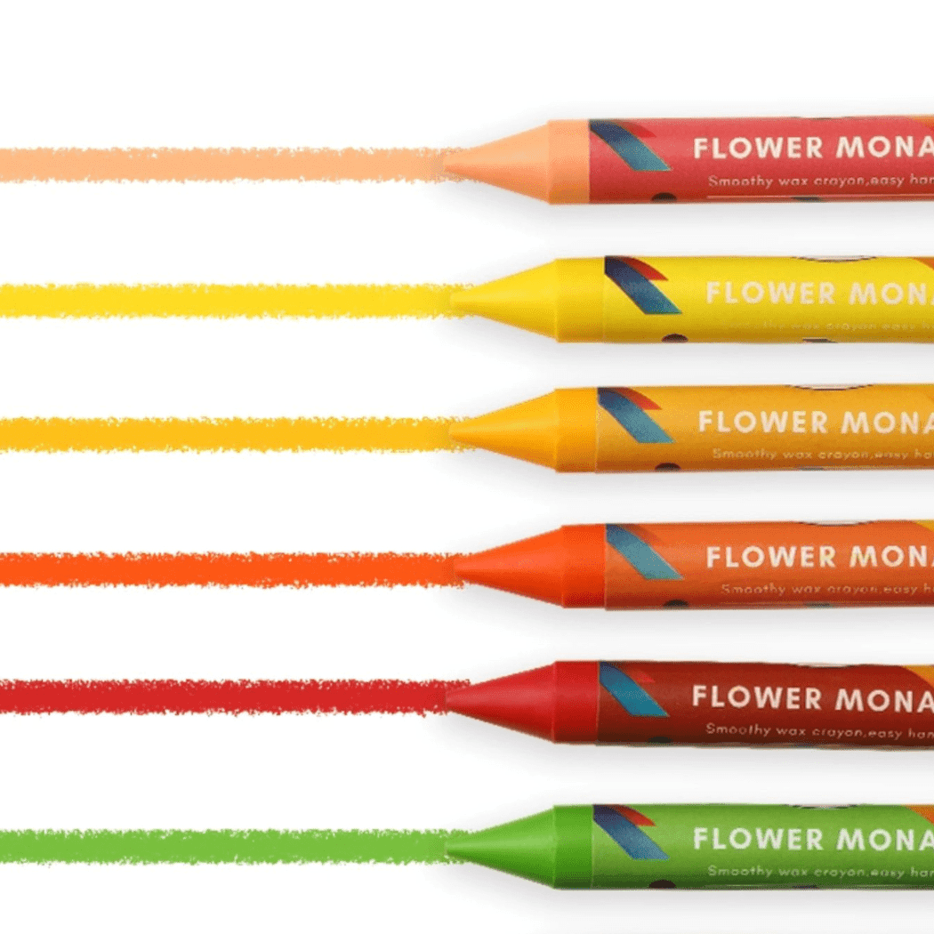 Flower Monaco Palmy Crayons 16 Colours-1973194101914472452