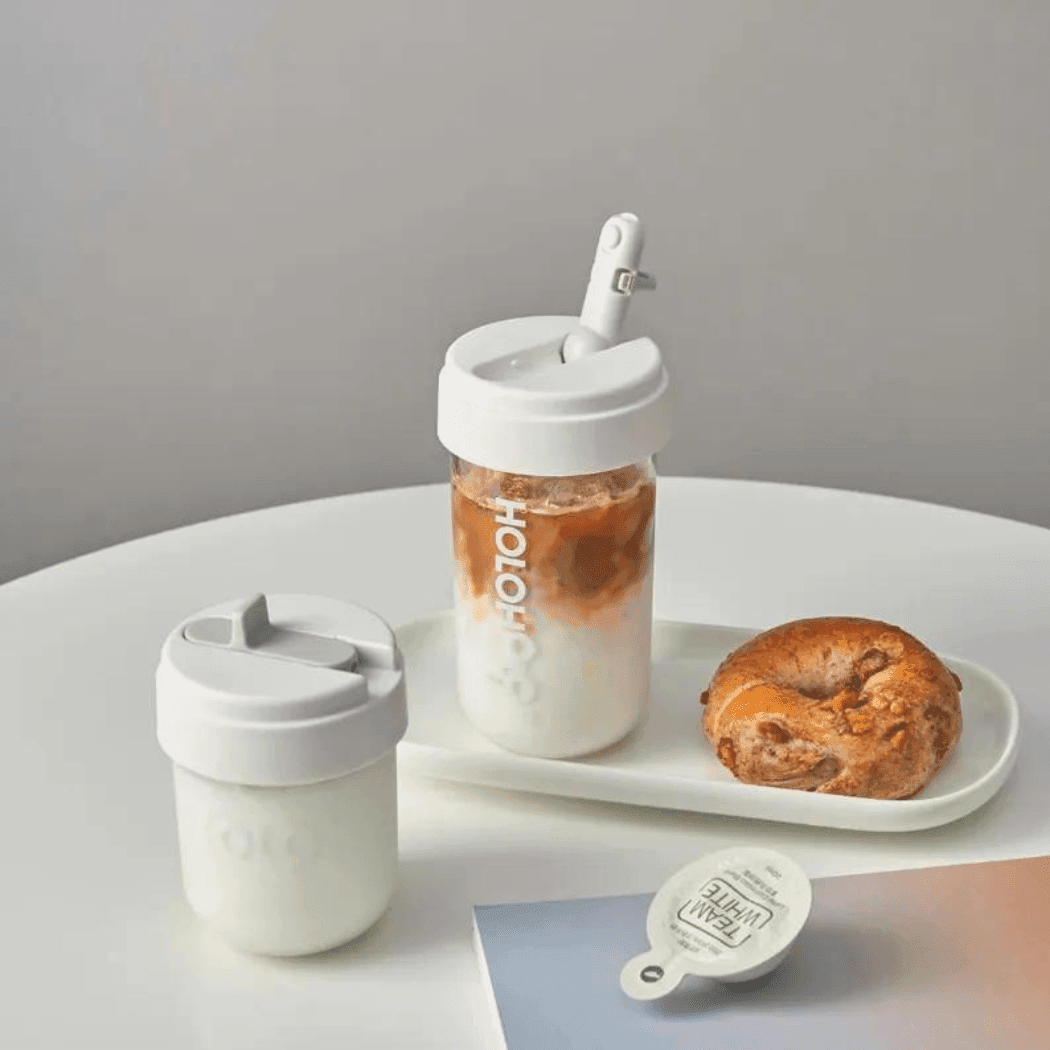 HOLOHOLO Heat-Resistant Reusable Coffee Cup Grey 300ml-1973194241089867781