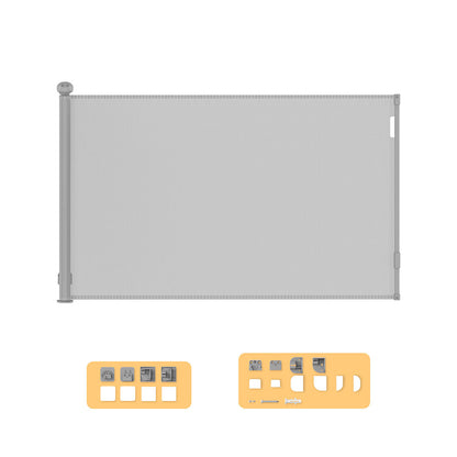 BoPeep Retractable Baby Safety Gates 300cm Grey 300 cm-1973193926588370944
