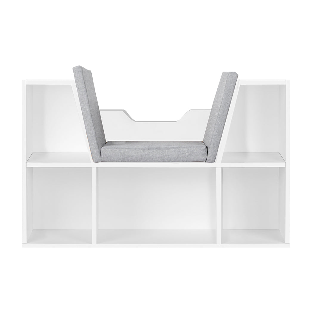 Levede Kids Bookcase Toys Box Shelf White-1975420408001859585