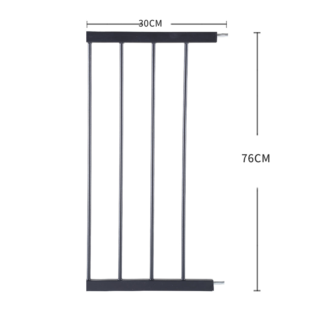 Levede Baby Safety Gate Adjustable Pet Black 30cm Extension-1975420518228168706