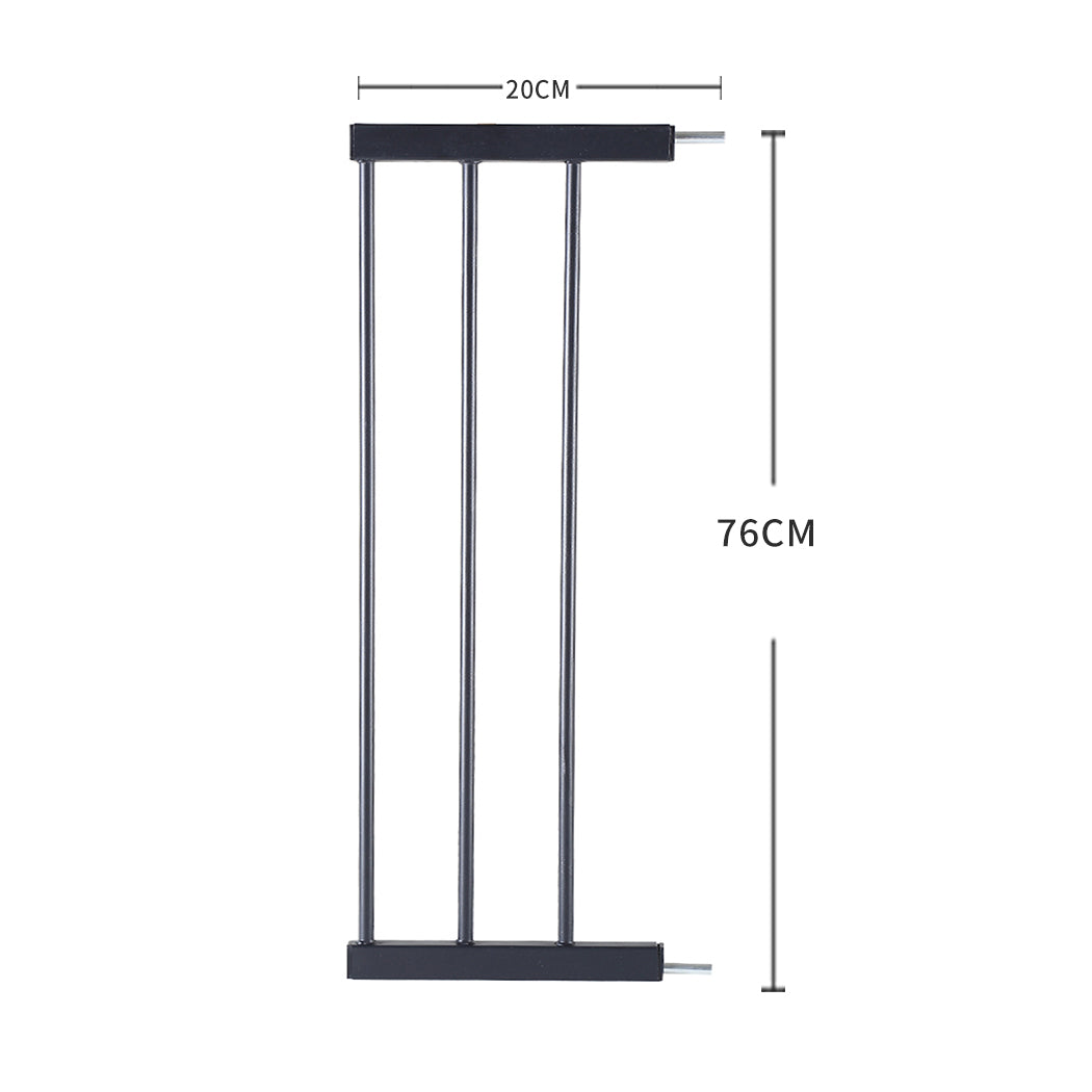 Levede Baby Safety Gate Adjustable Pet Black 20cm Extension-1973194019416707074