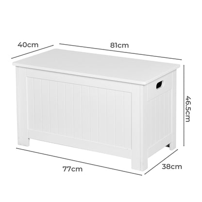 Levede Kids Toy Box Storage Chest Cabinet White-1973193727614783490