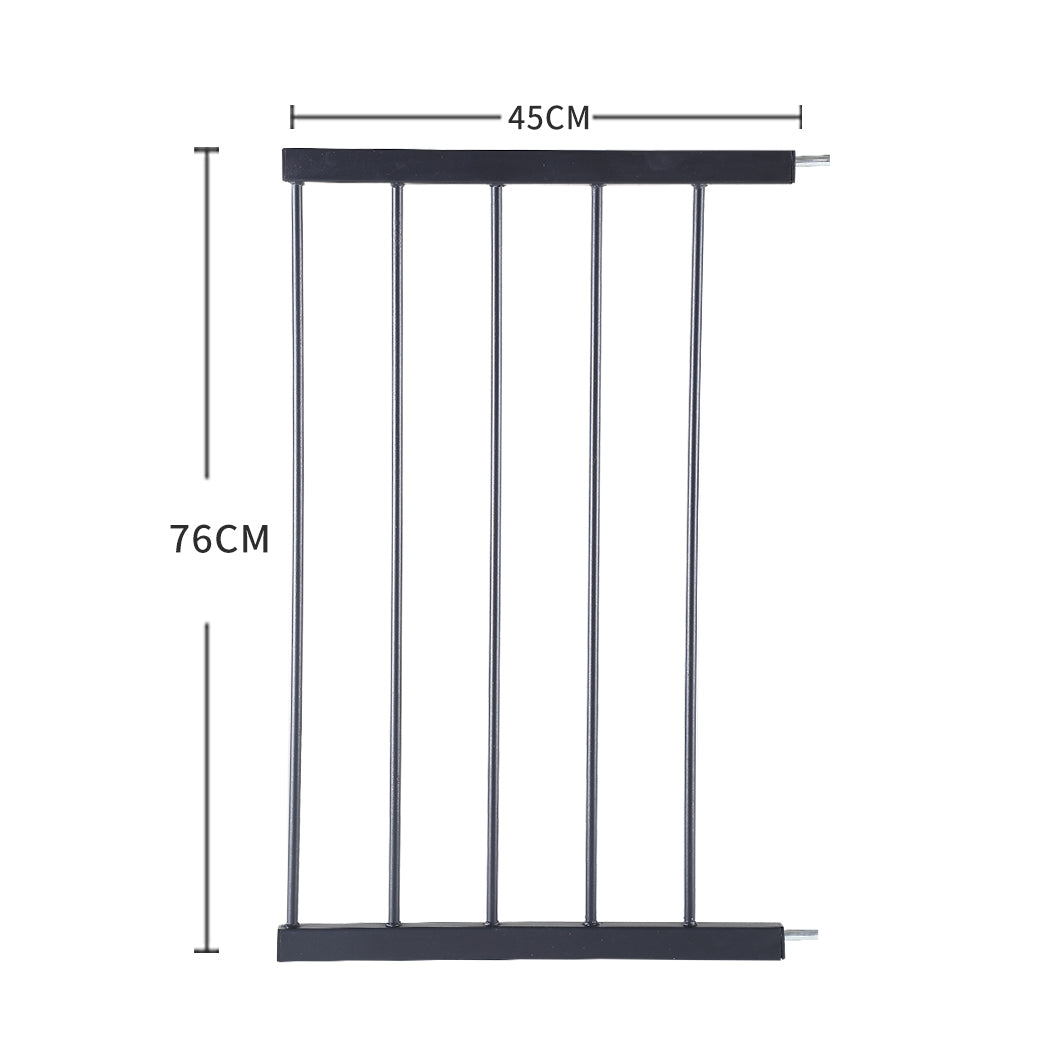 Levede Baby Safety Gate Adjustable Pet Black 45cm Extension-1975420518404329474