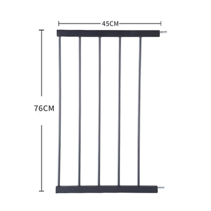 Levede Baby Safety Gate Adjustable Pet Black 45cm Extension-1975420518404329474