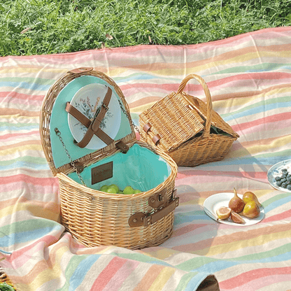 Little Dayz Boutique  Semi Round Picnic Basket-1973194210173652995