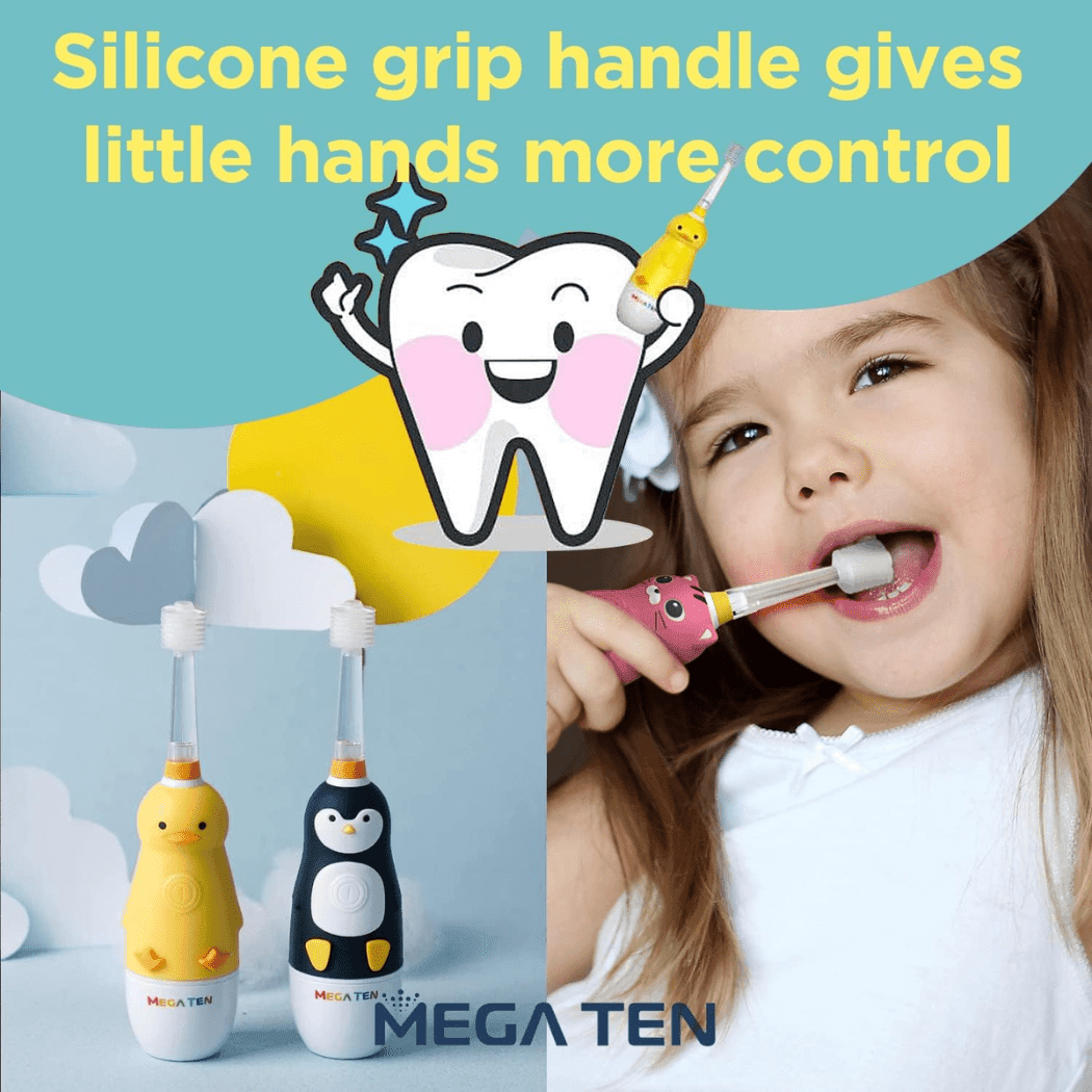 MEGA TEN 360-Degree Kids Electric Toothbrush with LED Light 1-4 Yrs Monkey-1973194100316442630