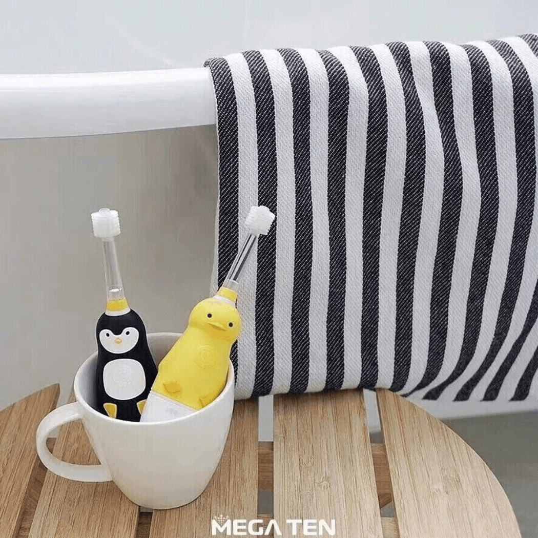 MEGA TEN 360-Degree Kids Electric Toothbrush with LED Light 1-4 Yrs Monkey-1973194100316442632