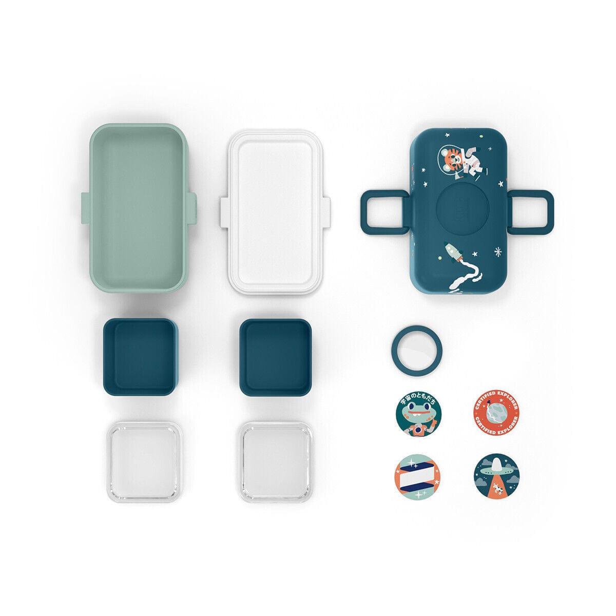 Monbento Tresor Graphic Kids's Bento Box- Cosmic Blue Cosmic Blue-1973194135703785474