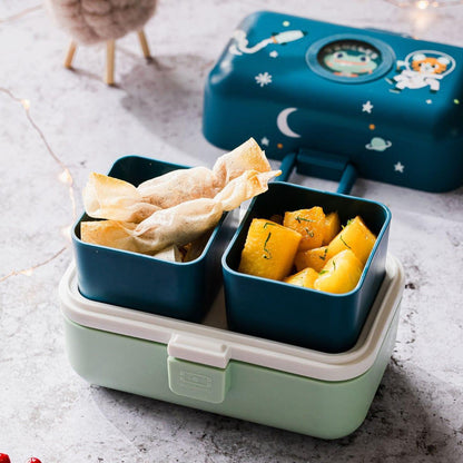 Monbento Tresor Graphic Kids's Bento Box- Cosmic Blue Cosmic Blue-1973194135703785477