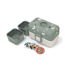 Monbento Tresor Graphic Kids's Bento Box- Green Raccoon Green Raccoon-1973194135888334850