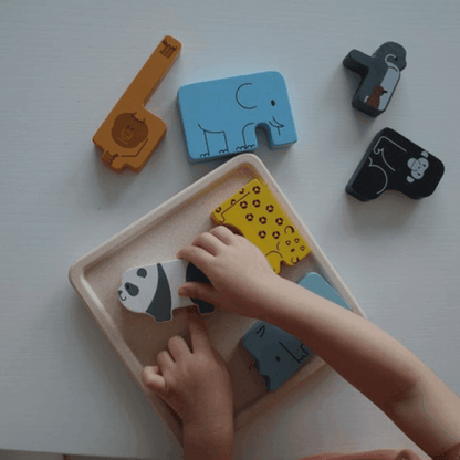 Plan Toys Animal Puzzle Game-1973194242570457092