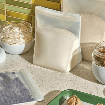 Porter Reusable Silicone Bag Stand Up 1l - Cream-1973194237864448003