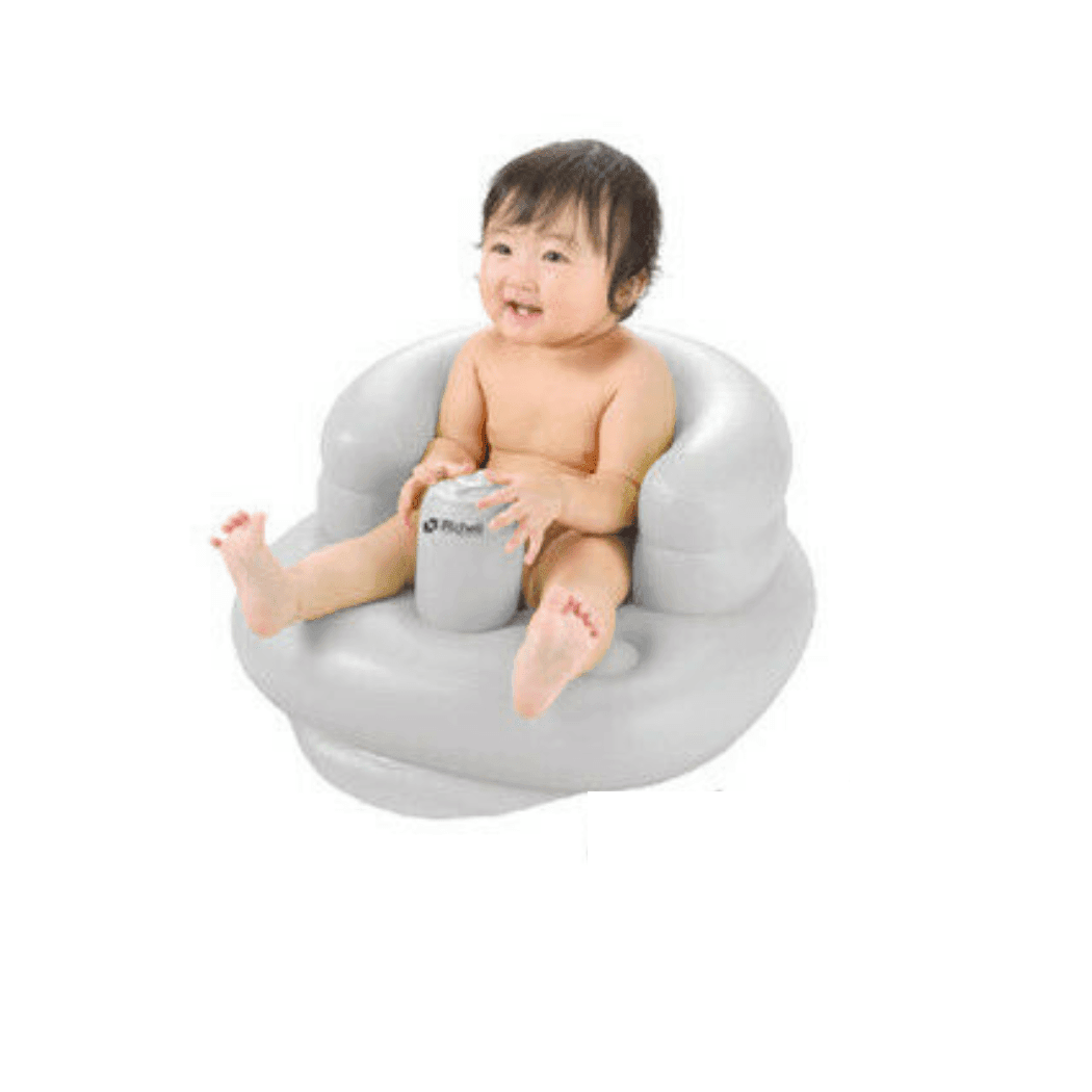 Richell Inflatable Soft Baby Chair Purple Grey-1973194097153937409