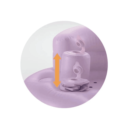 Richell Inflatable Soft Baby Chair Purple Grey-1973194097153937411