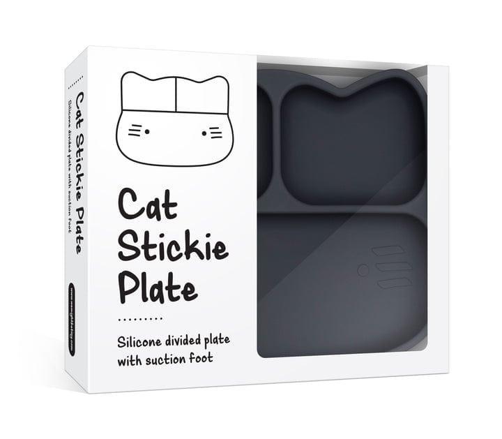 We Might Be Tiny Cat Stickie Plate - Charcoal Plate-1973194252309630980