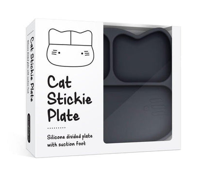 We Might Be Tiny Cat Stickie Plate - Charcoal Plate-1973194252309630980