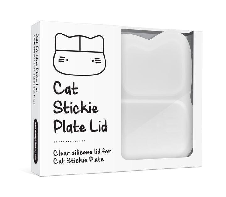 We Might Be Tiny Cat Stickie Plate - Charcoal Plate-1973194252309630981